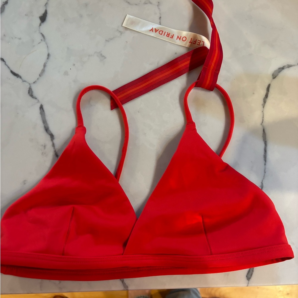 Left On Friday Women's Red Triangle Bralette